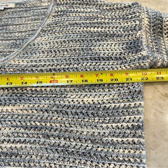 NEW Madewell Southbrook Open Stitch V Neck Pullover Sweater | Space Dye‎ | Small - Picture 9 of 12